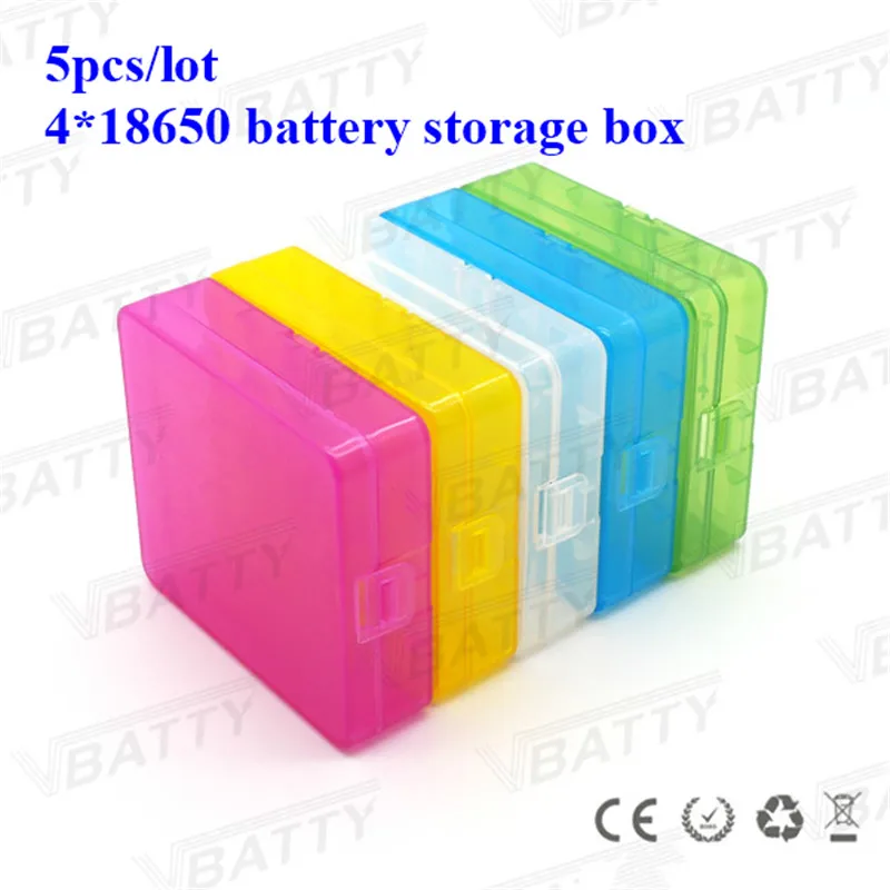 

colorful 4*18650 battery box 5pcs/pack 18650 CR123A 16340 Battery Case Holder Box Storage