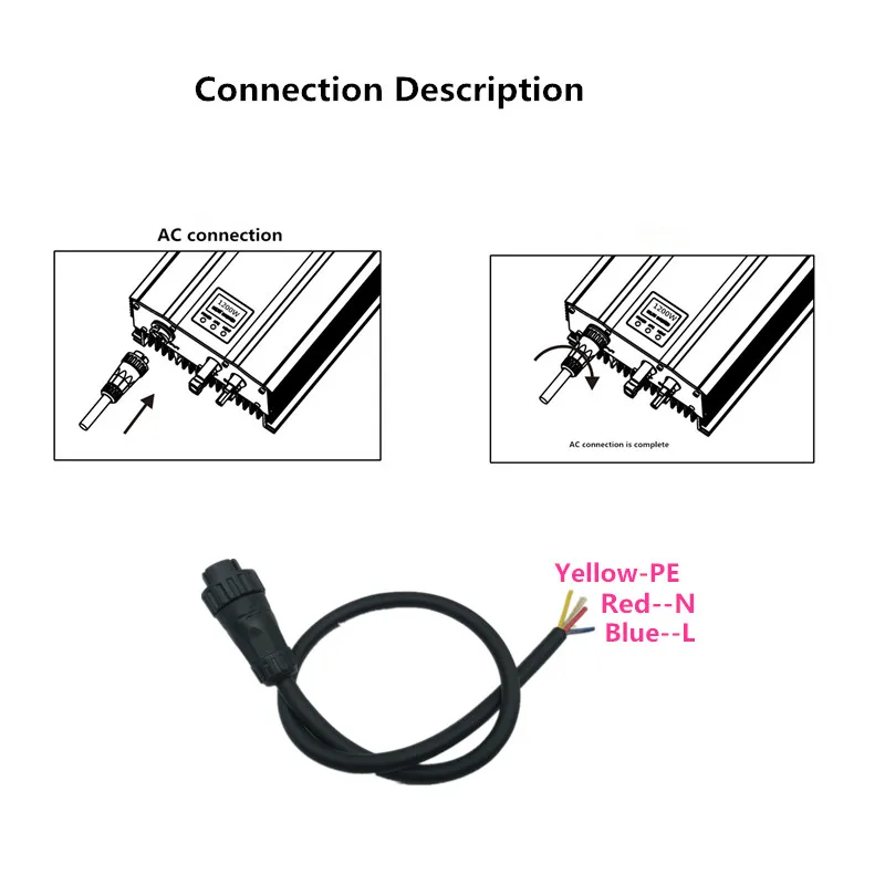 IP65 1200W Сетка микро инвертор цветной ЖК для солнечных панелей 48V 72V 96V Регулируемый