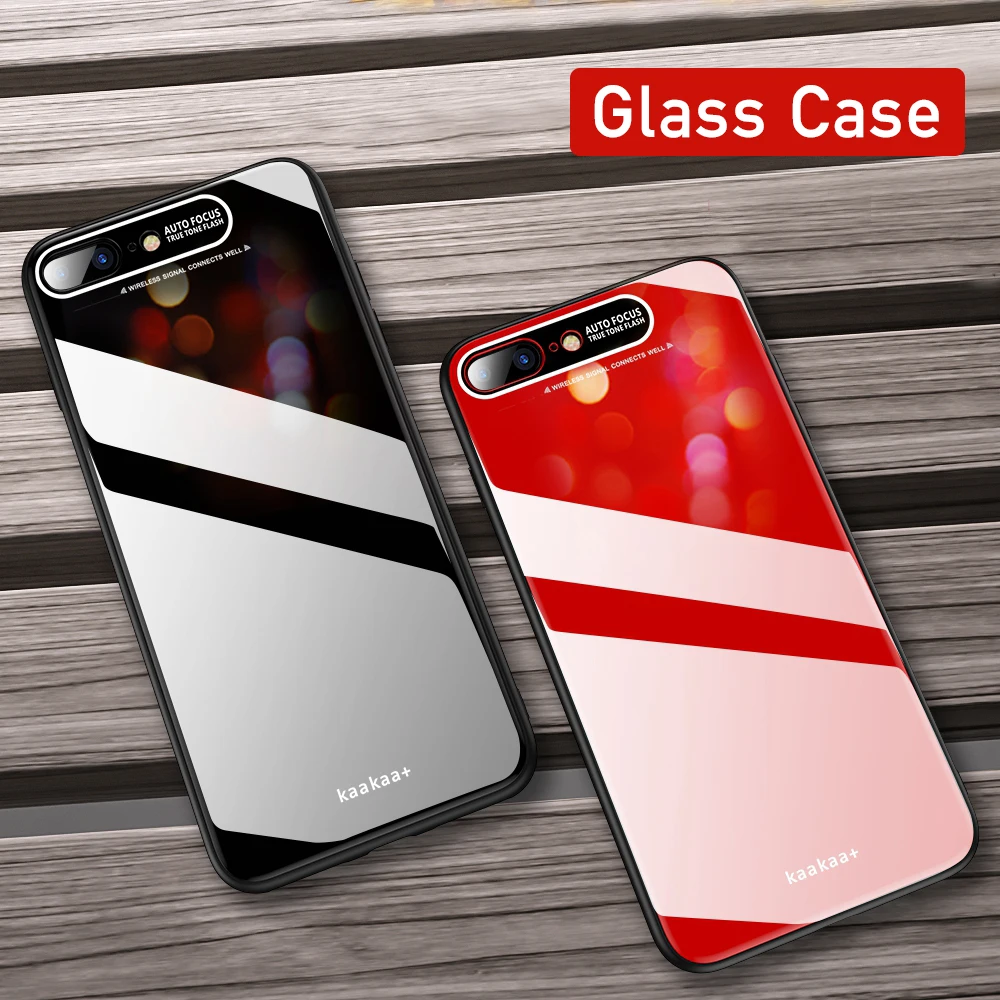 Heyytle стеклянный зеркальный чехол для iPhone 8 7 Plus 6 6s мягкий полиуретановый край