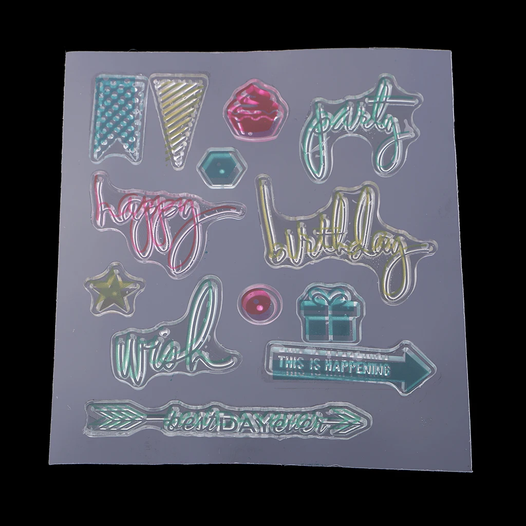 Ice Cream Silicone Clear Rubber Stamp Seal for Scrapbook, Diary, Photo Album, Christmas Xmas Card Making, DIY Craft
