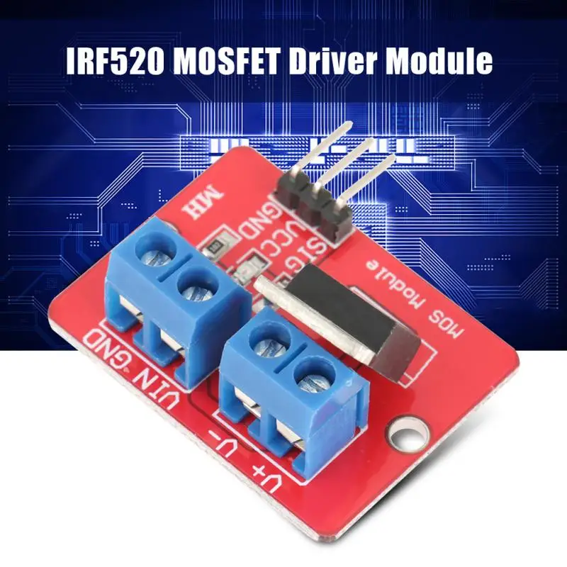 IRF520 драйвер платы 5 шт. PWM 3 V/5V Мощность MOS модуль затемнения светодиодный Выход 0