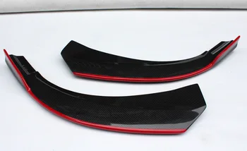 

Car-styling For Benz CLA-Class W117 14-16 Carbon Fiber Front Lip Splitter With Red Line Glossy Fibre Racing Auto Bumper Body Kit