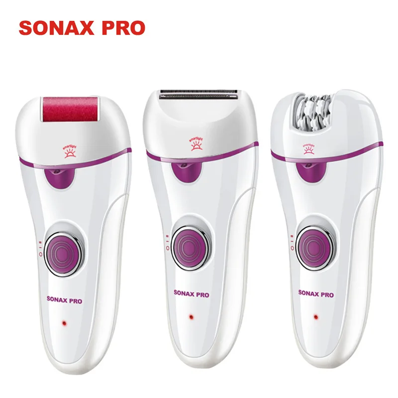 

SONAX PRO 3 In 1 Women USB Portable Depilador Painless Epilation Multifunctional Foot Grinding Machine Epilator Hair Removal
