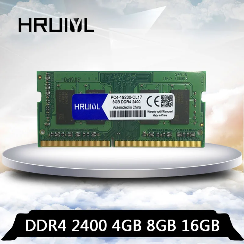 

HRUIYL DDR4 8GB 16GB 4GB 2400MHZ RAM for Laptop Notebook Memory Memoria Ram PC4-19200S DDR 4 2400 MHZ 16G 8G 4G PC4 19200 SoDIMM