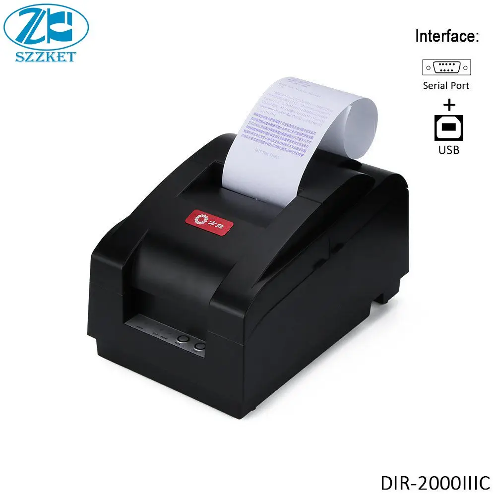  Desktop Dot Matrix Receipt Printer with Auto Cutter 76mm Paper