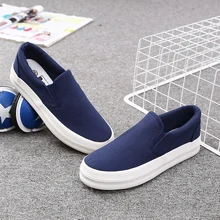 Livraison Gratuite Mode Toile Chaussures Slip-on Casual Chaussures Plate-Forme Mocassins En Plein Air Chaussures Taille 35 ~ 39