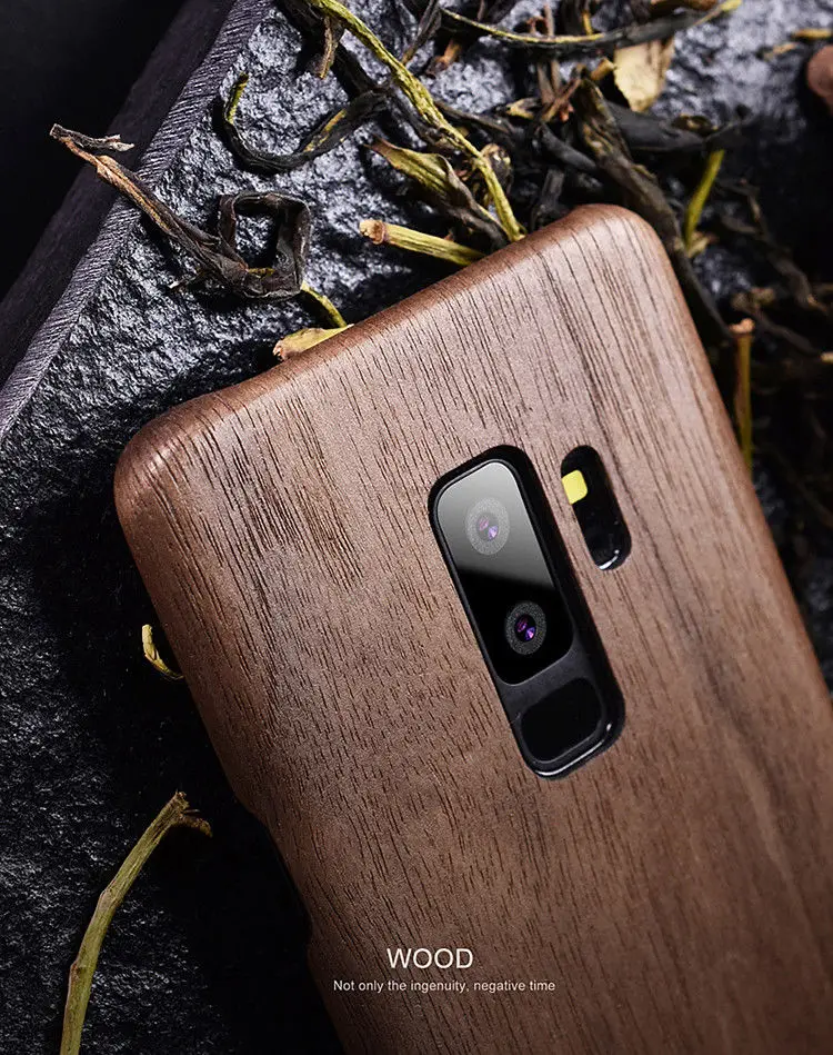 For Samsung Galaxy S22 S21 S10 S10+ S10e S9/S9+ S9 S20 ultra Plus walnut Enony Wood Rosewood MAHOGANY Wooden Back Case Cover