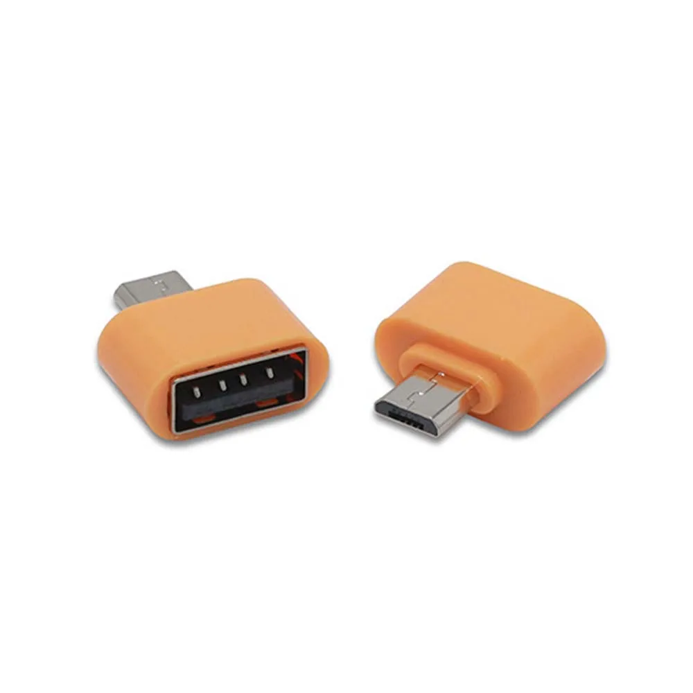 YuBeter Мини OTG USB к Micro USB конвертер USB 2,0 многофункциональный адаптер для Android планшетных ПК клавиатура мышь геймпад u-диск - Цвет: orange