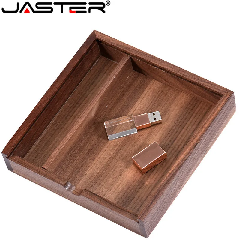 JASTER 1 шт. бесплатный логотип орех фото уникальный Альбом деревянные usb+ коробка Memory stick Pendrive 8 Гб фотография, свадебная студия 170*170*35 мм