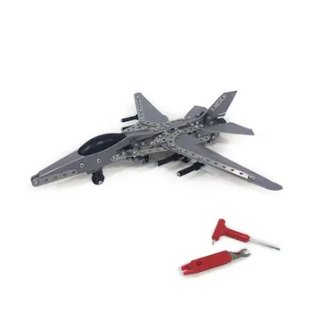 

452Pcs Bomber Model Building Blocks Brick Set Stainless Steel 3D Metal Puzzle Model Building Blocks Toys for Children