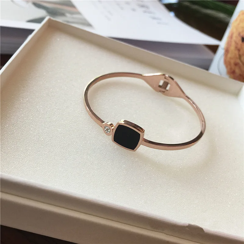 

Women's Cubic Bangle Buckle 316L Titanium Steel Unique Accessory