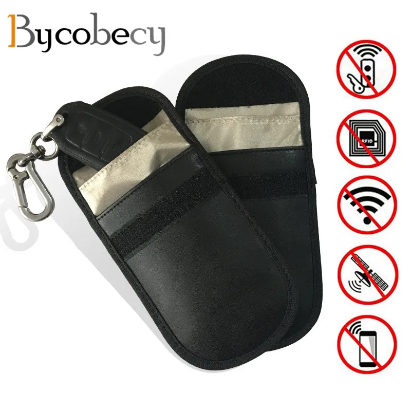 

BYCOBECY New Unisex Key Case Mobile Phone Radiation Protection Card Package Card Set RFID Car Shielding Key Holder Housekeeper