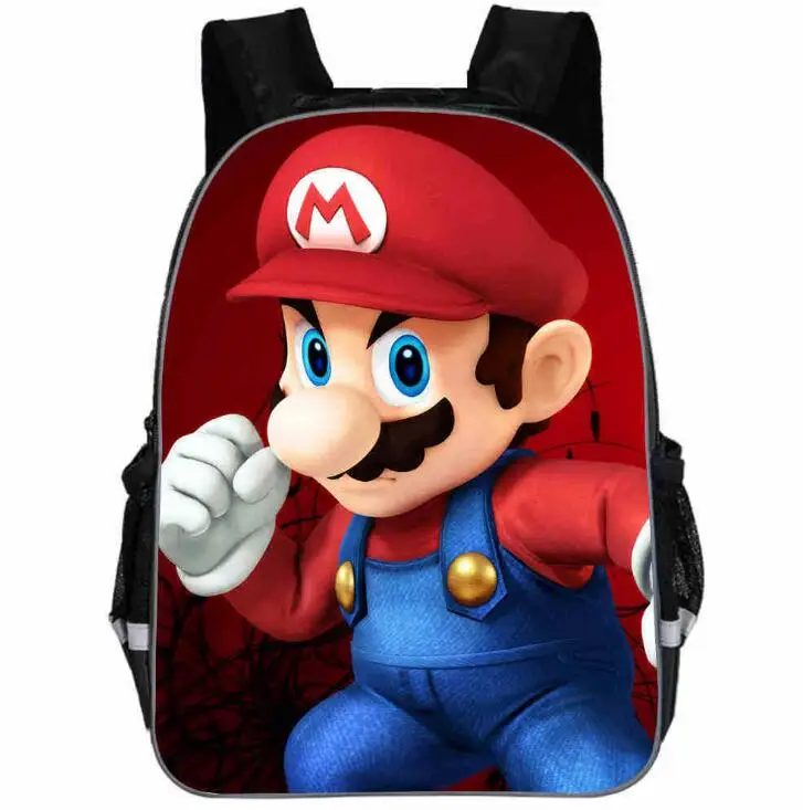 Супер рюкзак Марио Аниме игры Sonic зубная щётка Bros Повседневное персонализированные школьные сумки для маленьких мальчиков и девочек-подростков Mochila Bolsa - Цвет: photo color