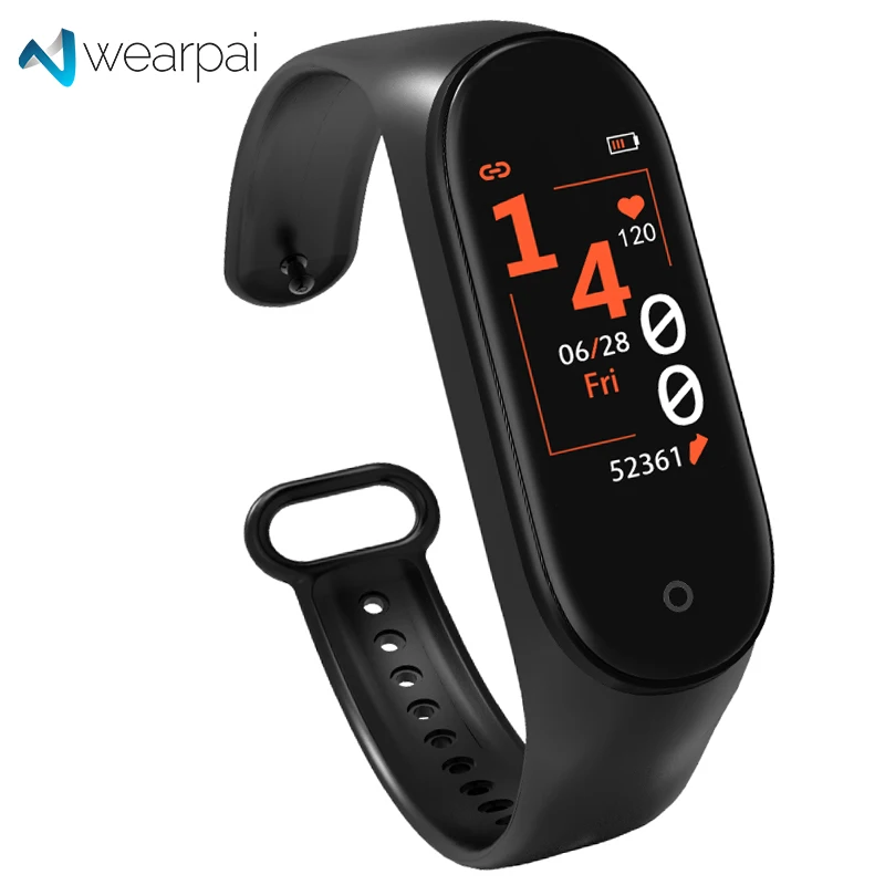 

Wearpai MI4 Fitness Tracker Waterproof Smart Bracelet Heart Rate Monitor Call Reminder Smart Watch Sport for IOS Android