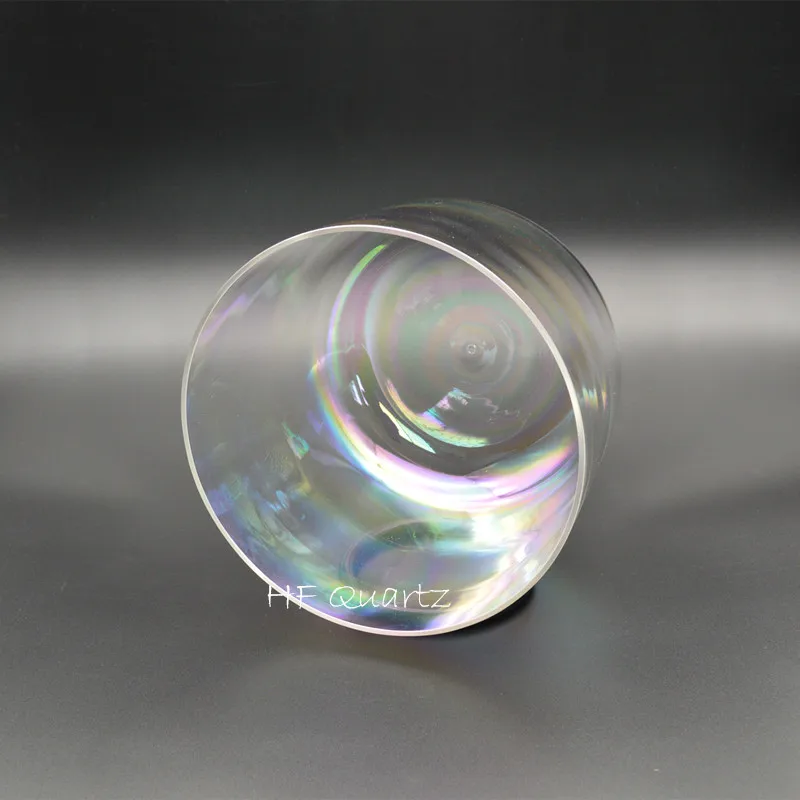 

HF Quartz Crystal Singing Bowl with Rainbow Light Customizable Colorful Note C/D/E/F/G/A/B 4th Octave 6.25"-6.75