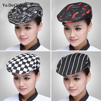 

New High quality chef Hat hotel uniform chef uniform restaurant Hat cook uniform printing chef working wear Hat accessories new