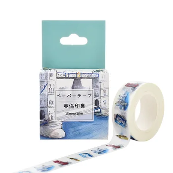 

Fashion City Building Symbolize Decorative Washi Tape DIY Scrapbooking Masking Tapes School Office Supplies 10m*15mm JD95-2