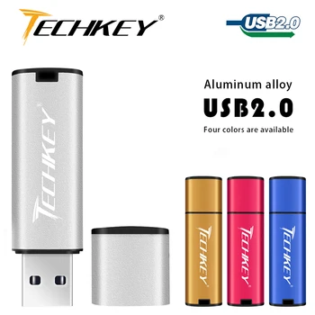Techkey-unidad flash usb, dispositivo de almacenamiento usb de alta velocidad, 32gb, 64gb, 16gb, 8gb, 4gb
