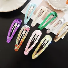 Ручной работы сверкающие Заколки для волос шик ветер BB клип весной и летом челка клип заколка для волос клип выпуск карты G0328