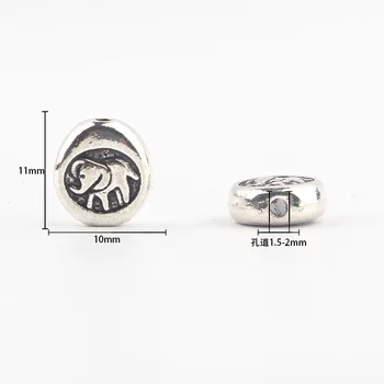 

20pcs/lot Oval Alloy Elephant Charm Findings 11x10mm Handmade Decoration Beads Spacer Fittings DIY Jewelry Making Necklace