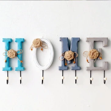 Новое поступление настенные декорационные крючки современный дом/Любовь декоративный крючок креативная деревянная модель настенный крючок - Цвет: Home
