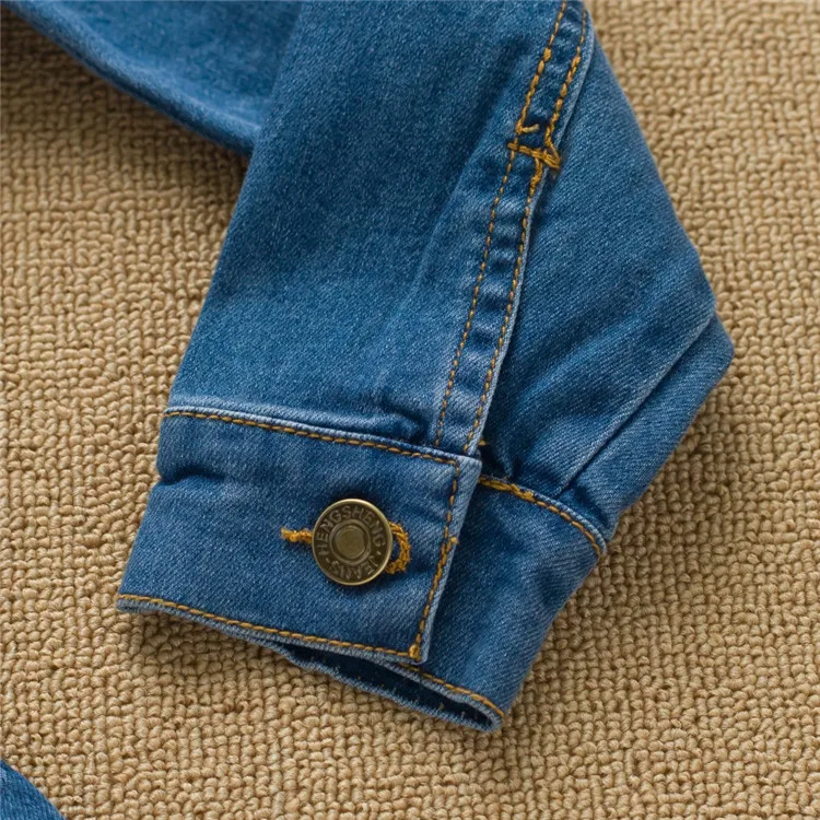 2-8 y children girls jackets lace ruffles denim jackets for girls clothes spring autumn coat fashion wash denim jacket girl (12)