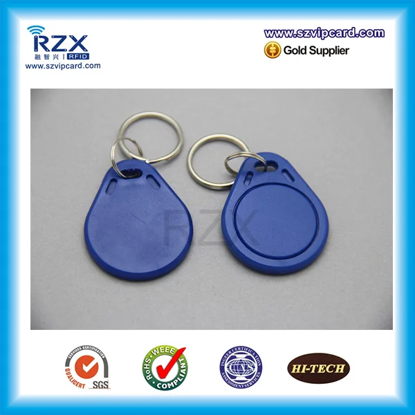 500 шт синий цвет FM1108 брелок для ключей с рчид 13,56 МГц Интеллектуальный брелок для системы контроля доступа