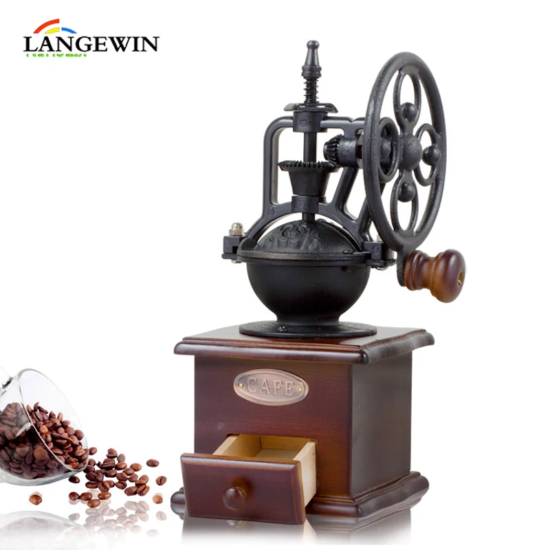 

Ferris Wheels Wooden Manual Coffee Grinder Ceramic Core Cafe Grain Spice Mill Hand Coffee Grinder Coffe Machine Dropshopping