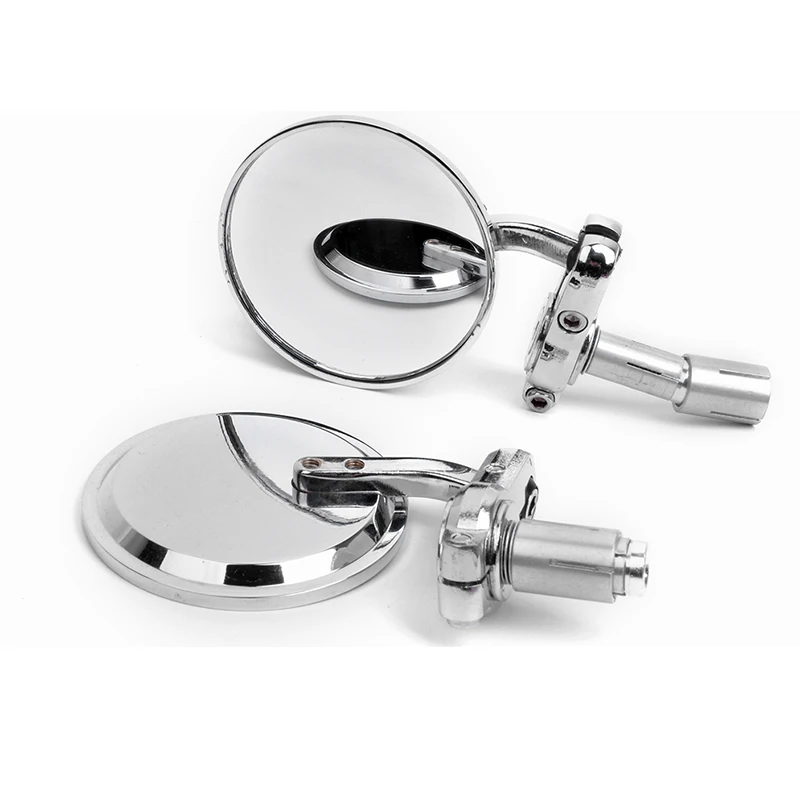 

Chrome Motorcycle CNC Aluminum Rearview Mirror 7/8'' 22mm Handle bar End Side Mirror For honda yamaha suzuki kawasaki