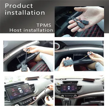

Internal Wireless transmission TPMS Receiver for Android DVD player with USB interface monitoring tire pressure and temperature