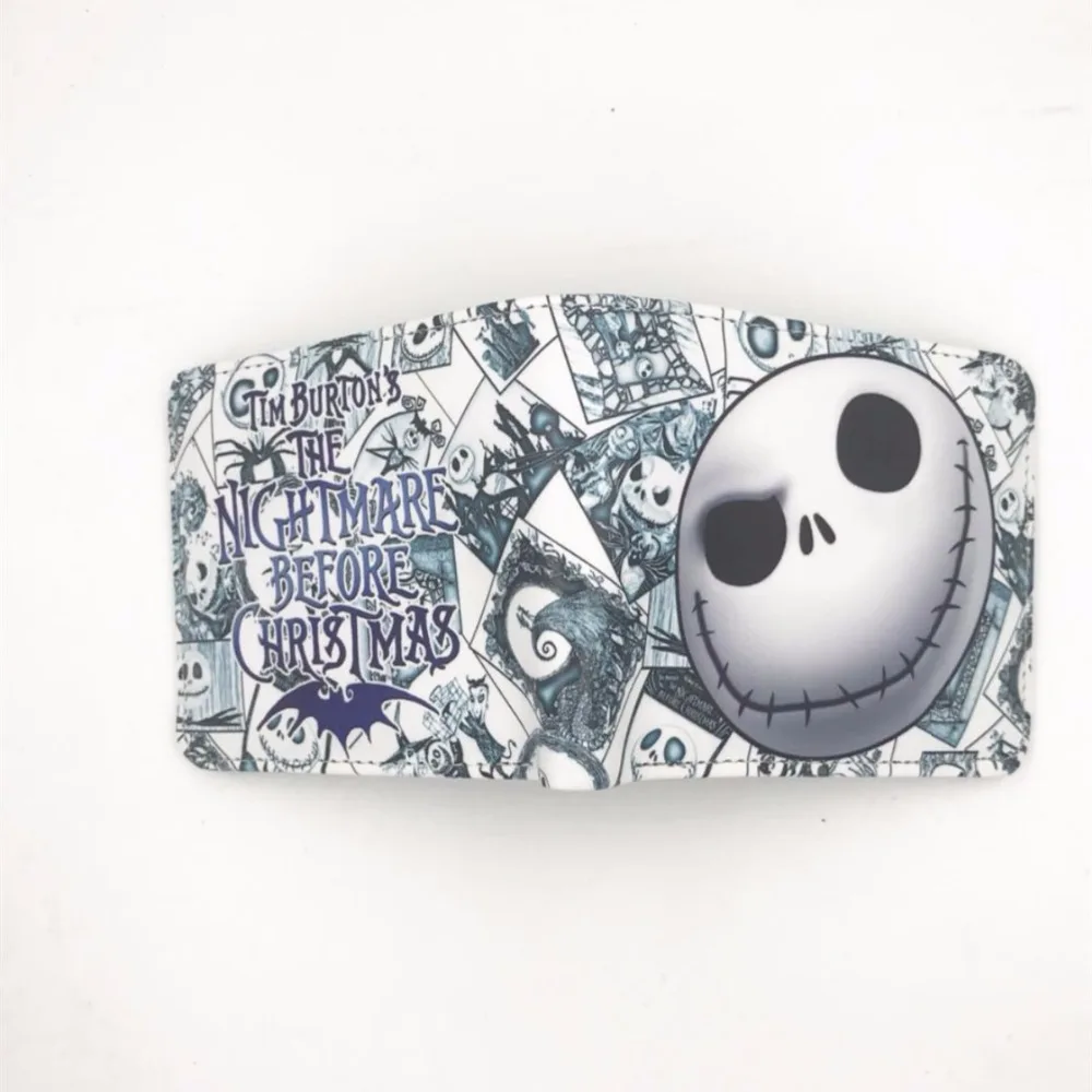

Animated The Nightmare Before Christmas Jack Bats Bi-Fold Wallet Cartoon Wallets Young Men and Women leather pu Purse W446