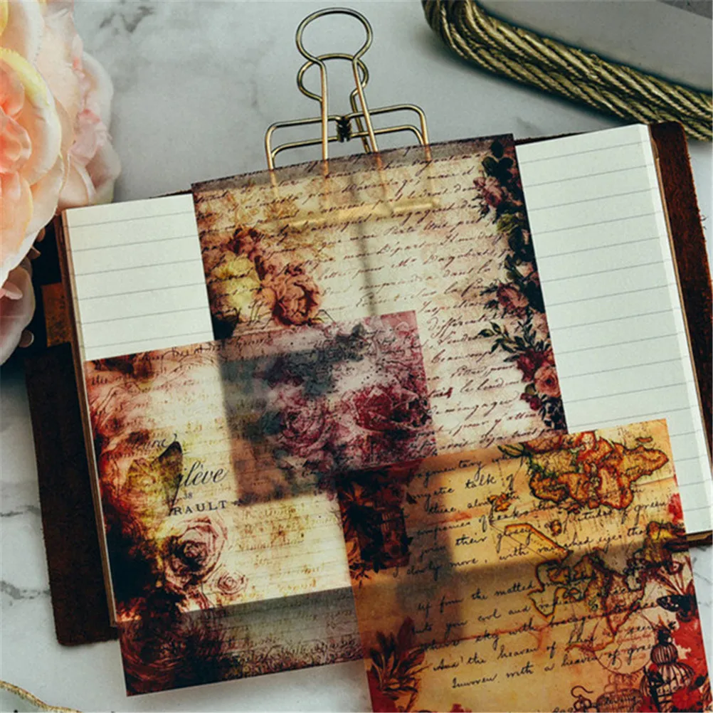 10 шт. винтажные самоклеющиеся наклейки Vellum для скрапбукинга Happy Planner/карты/journing