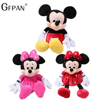 

3pcs/lot 28cm High Quality Super Lovely Stuffed Mickey & Red And Pink Minnie Mouse Soft Plush Toys Kawaii Gifts Toy For Kids