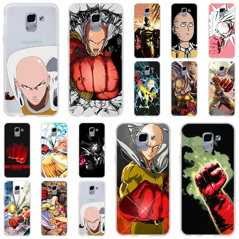 

One Punch Man For Phone Case Samsung Galaxy j6 J8 J7 J5 J3 J4 Plus 2018 2017 2016 J610 Prime Soft Silicone Coque