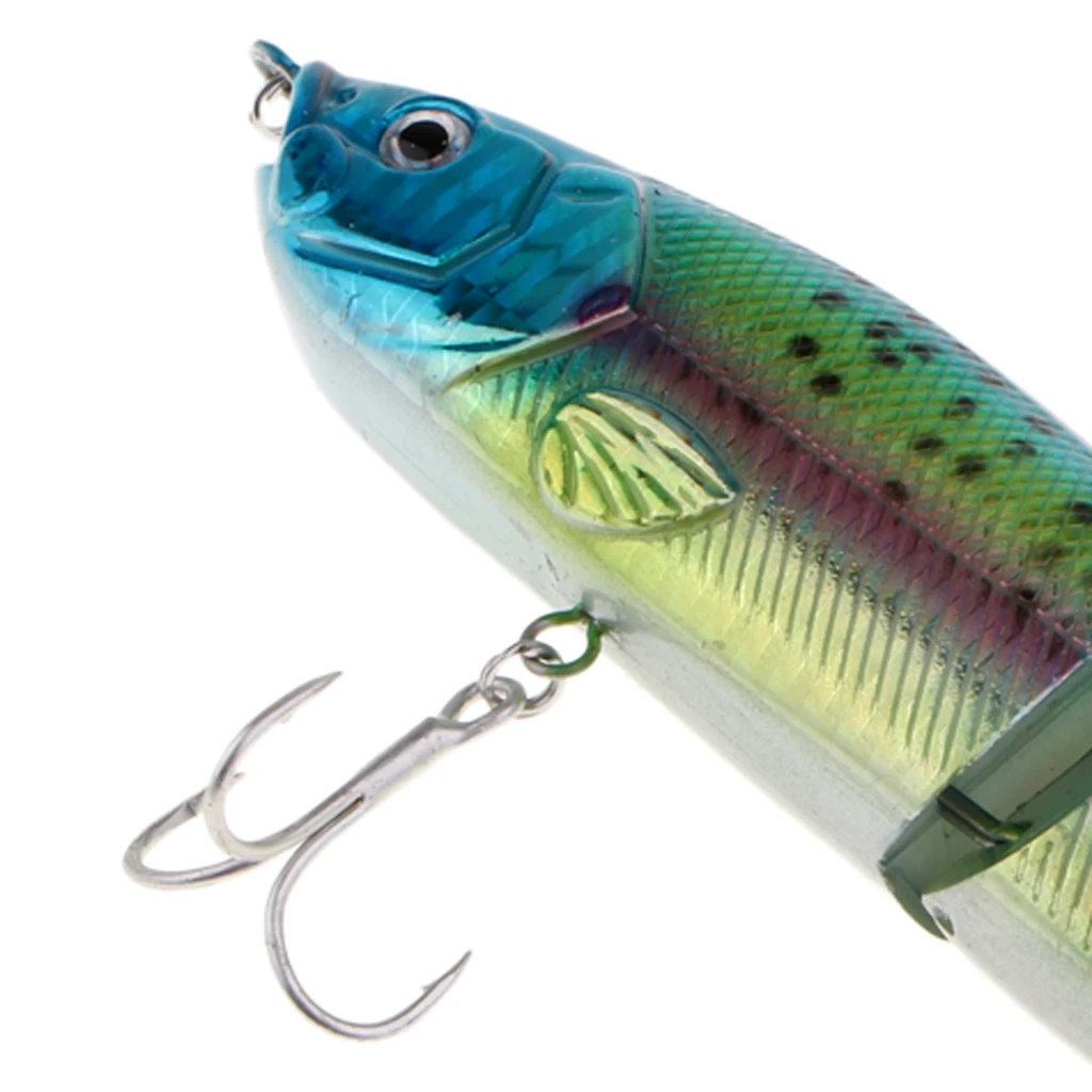 Artificial Bait Fishing 2-Section Multi Jointed Fishing Lures Swimbait with 2 Treble Hooks Minnow Crankbait Artficial Soft Bait