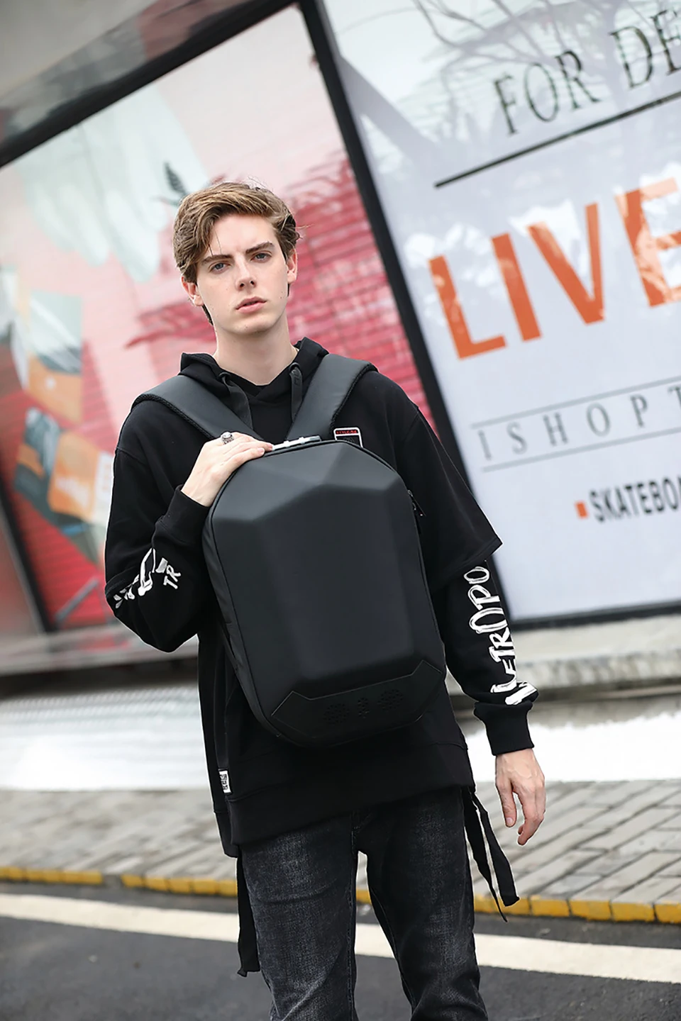 Мужской рюкзак ozuko, 15,6 дюймов, для ноутбука, модный, водонепроницаемый, Подростковый, школьный, многофункциональный, мужской, для путешествий, Mochila, USB, Bluetooth, рюкзаки