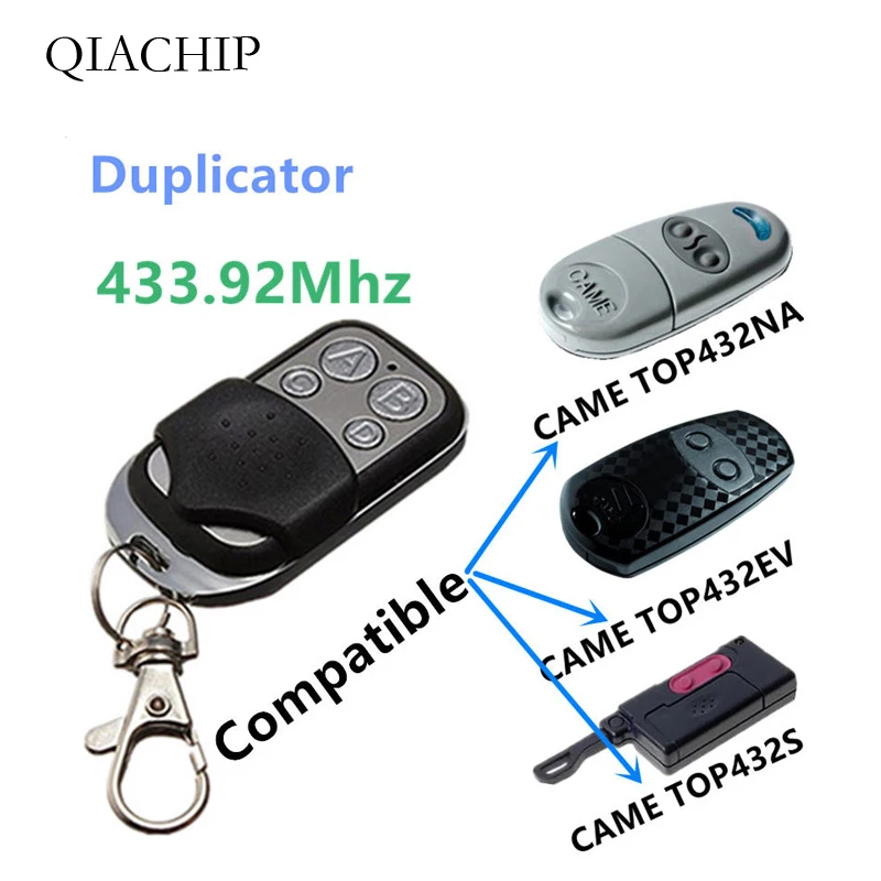 

QIACHIP 433 Duplicator Copy 433.92 Mhz CAME Remote Control TOP432EV TOP432NA TOP432S With Battery For Universal Garage Door Gate