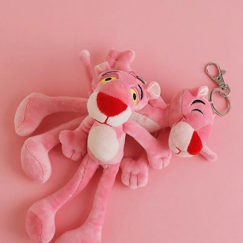 

Cartoon Plush Doll Keychain Gift For Women Pink Panther Key chain Creative Birthday Key Chain Ring