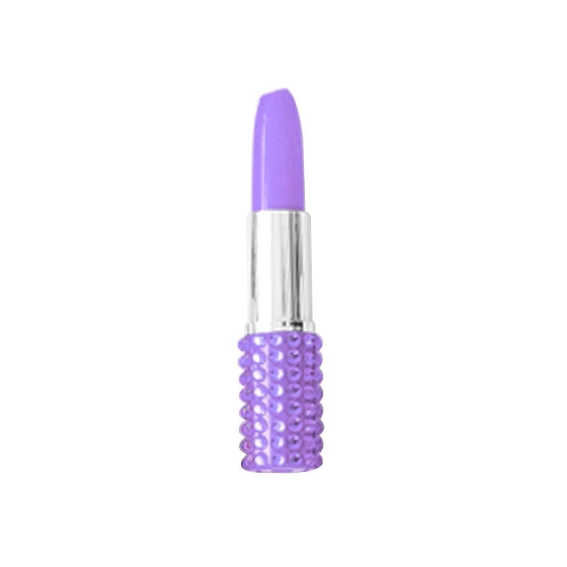 Новая креативная губная помада пластиковая шариковая ручка Kawaii Алмазный Блеск для губ для детей Канцтовары подарок школа в помощь студенту TSLM2 - Цвет: purple