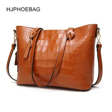 HJPHOEBAG Bag Brand Women Handbags Crocodile Leather Fashion Shopper Tote Bag Female Luxury Shoulder Bags Handbag Bolsa YC030 HJPHOEBAG Bag Brand Women Handbags Crocodile Leather Fashion Shopper Tote Bag Female Luxury Shoulder Bags Handbag Bolsa YC030
