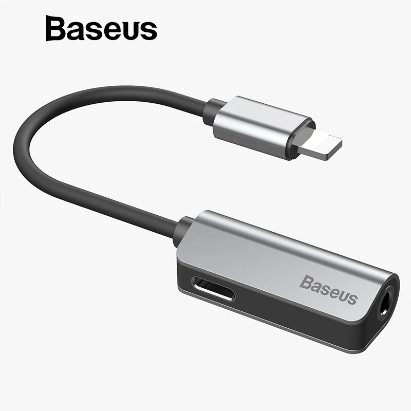 

Baseus Audio Cable for iPhone X 8 8P 7 Earphone Cable Splitter for lightning to 3.5mm Aux jack Headphone Music Adapter for iOS
