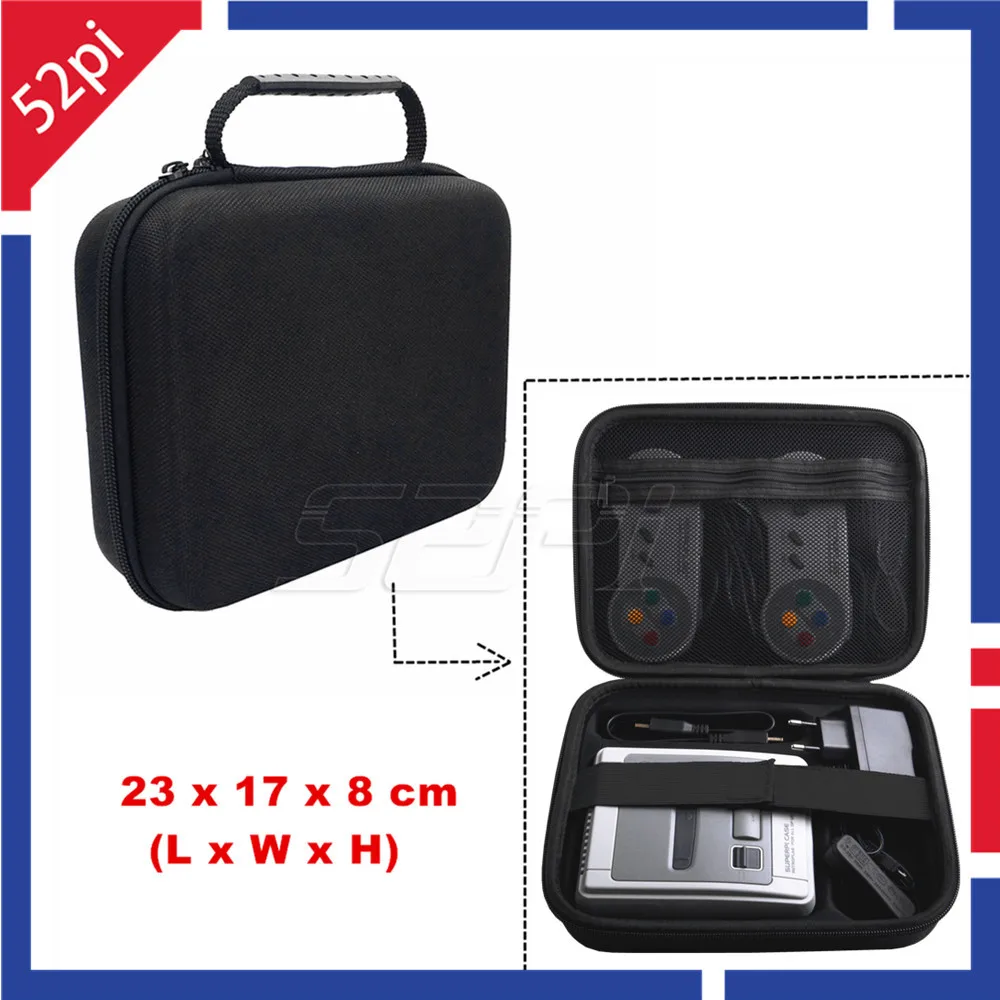 

52Pi Storage Bag Hard Travel Carry Case for Retroflag SUPERPi / NESPi / MEGAPi Case, Can Put Case+Controller+Power Adapter+Cable