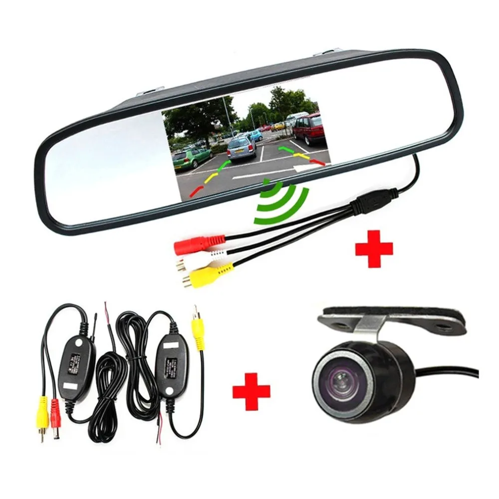 

4.3 Inch Universal Mirror Monitor Auto Parking Assistance 2.4GHz Wireless HD Monitor with Rear-view Camera