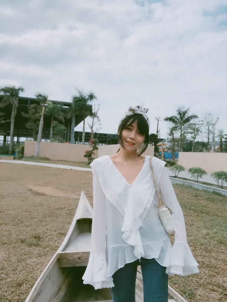 2020 Acetate Shein Full Vadim Blusas New Women's