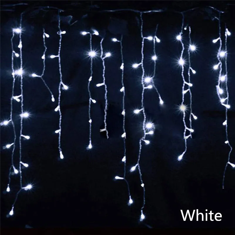 

5M 16.4ft droop 0.4m 0.5m 0.6m LED String Lights Curtain Icicle Garland for Christmas Holiday Wedding Party Outdoor Decoration