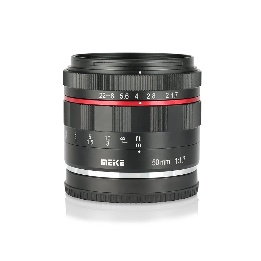 Günstige Meike 50mm F1.7 Manueller Fokus Objektiv für Sony alpha E mount A6300 A6000 A6500 NEX3 NEX7 A7 A7II a7III Volle Rahmen Spiegellose Kamera