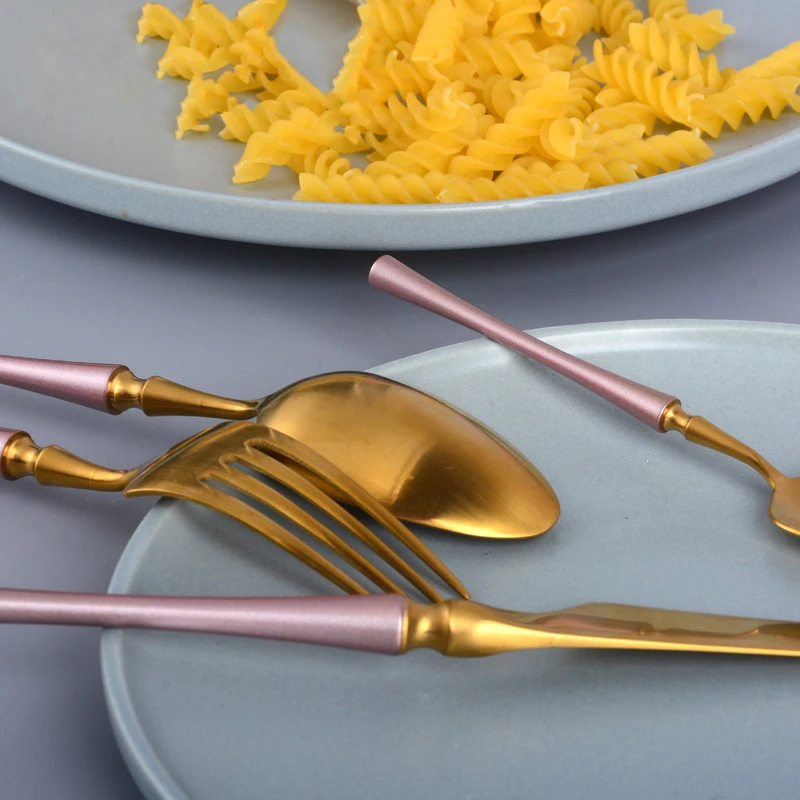 pink gold cutlery (12)