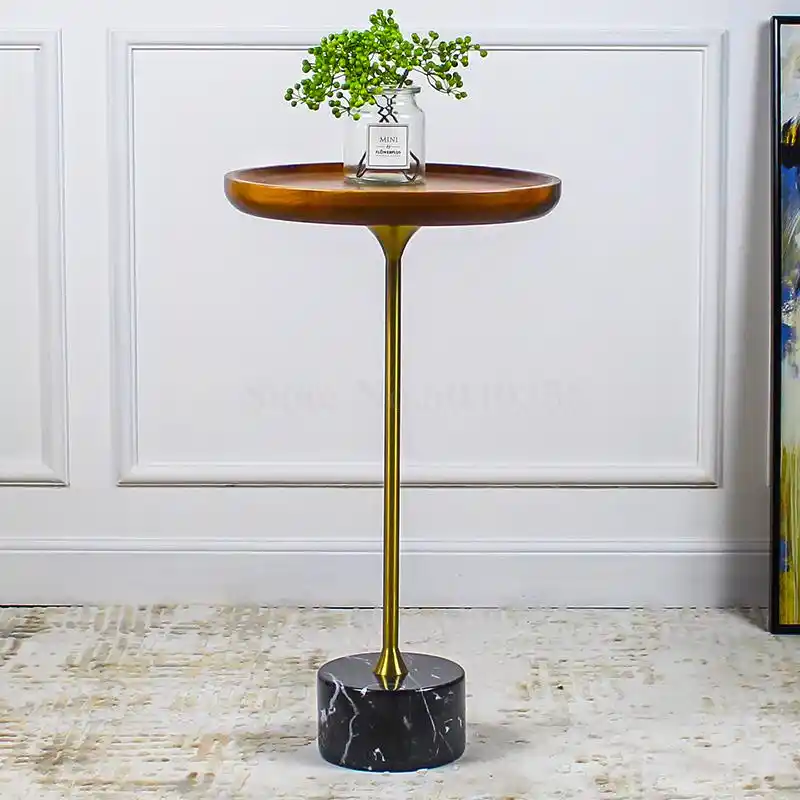 Light Luxury Solid Wood Nordic Side Marble Corner Table Wrought Iron Designer Personality Creative Sofa Side Table Small Corner Aliexpress
