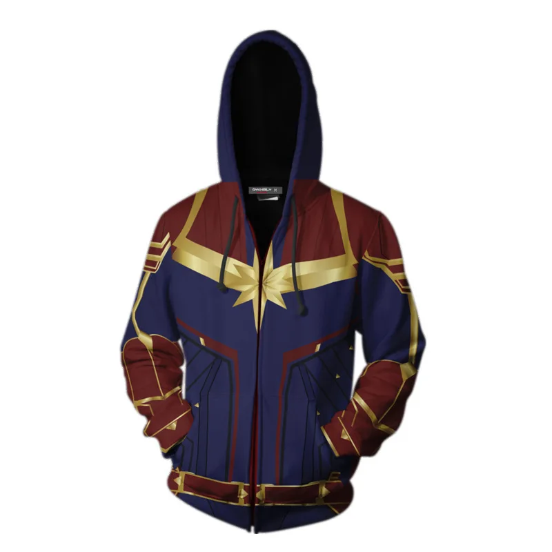 Captain marvel Толстовка Косплэй Мстители завершающей квантовой сфере спoртивный свитeр передовые технологии, костюмы в стиле Мстителей последняя игра капюшон худи супергерой - Цвет: Captain marvel