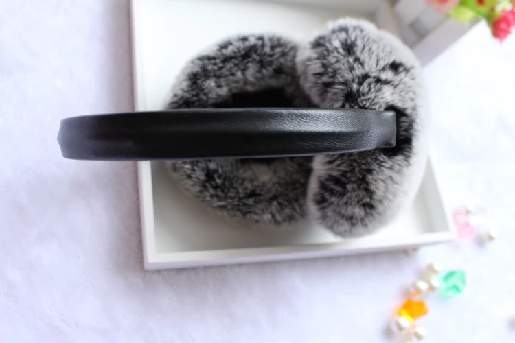 natural rex rabbit fur earmuffs (2)